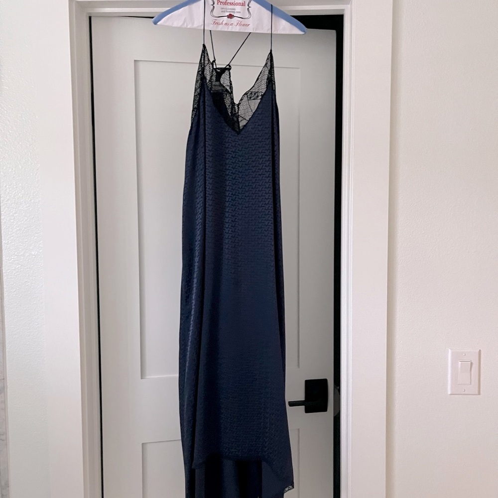 Navy Silk Slip Dress by Zadig and Voltaire